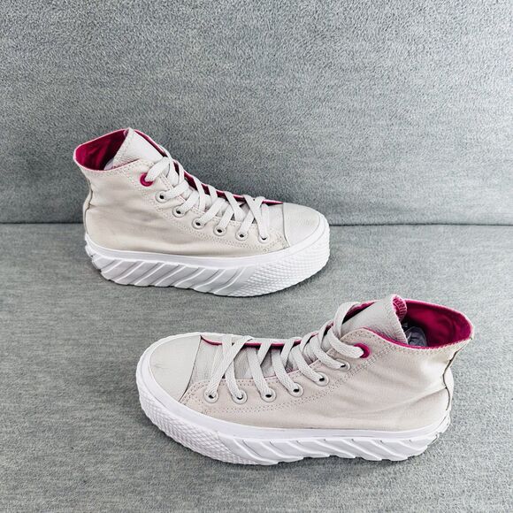 CONVERSE - Women's All Star Lift 2X Platform High Desert Sand Shoes Size 8  B6 - Picture 6 of 12